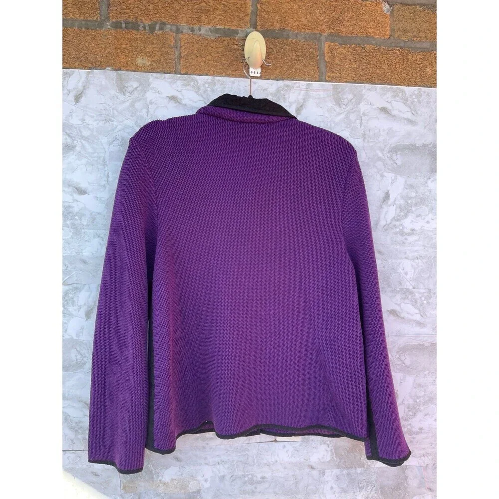 Vintage Jaskar Purple Knit Sweater | Hand Painted Whimsigothic Eclectic Core M
